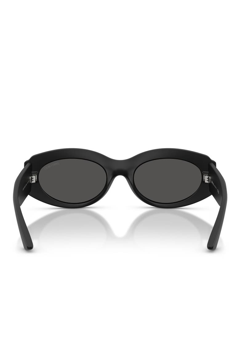 54mm Oval Sunglasses, Alternate, color, MATTE BLACK / DARK GREY