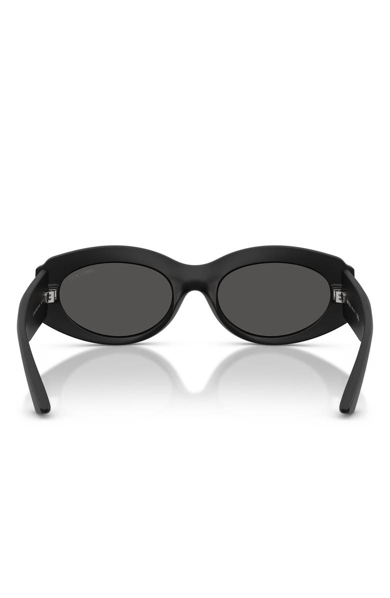 Jimmy Choo 54mm Oval Sunglasses, Alternate, color, Matte Black / Dark Grey