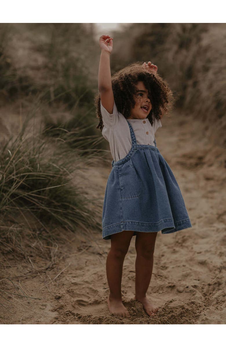 The Simple Folk The Oversized Denim Pinafore, Alternate, color, Light Denim
