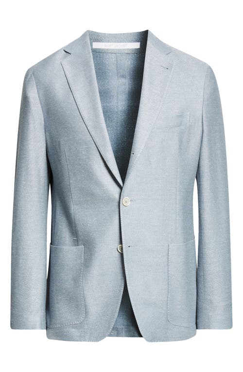 Eleventy Unstructured Cotton & Linen Sport Coat In 08 Denim