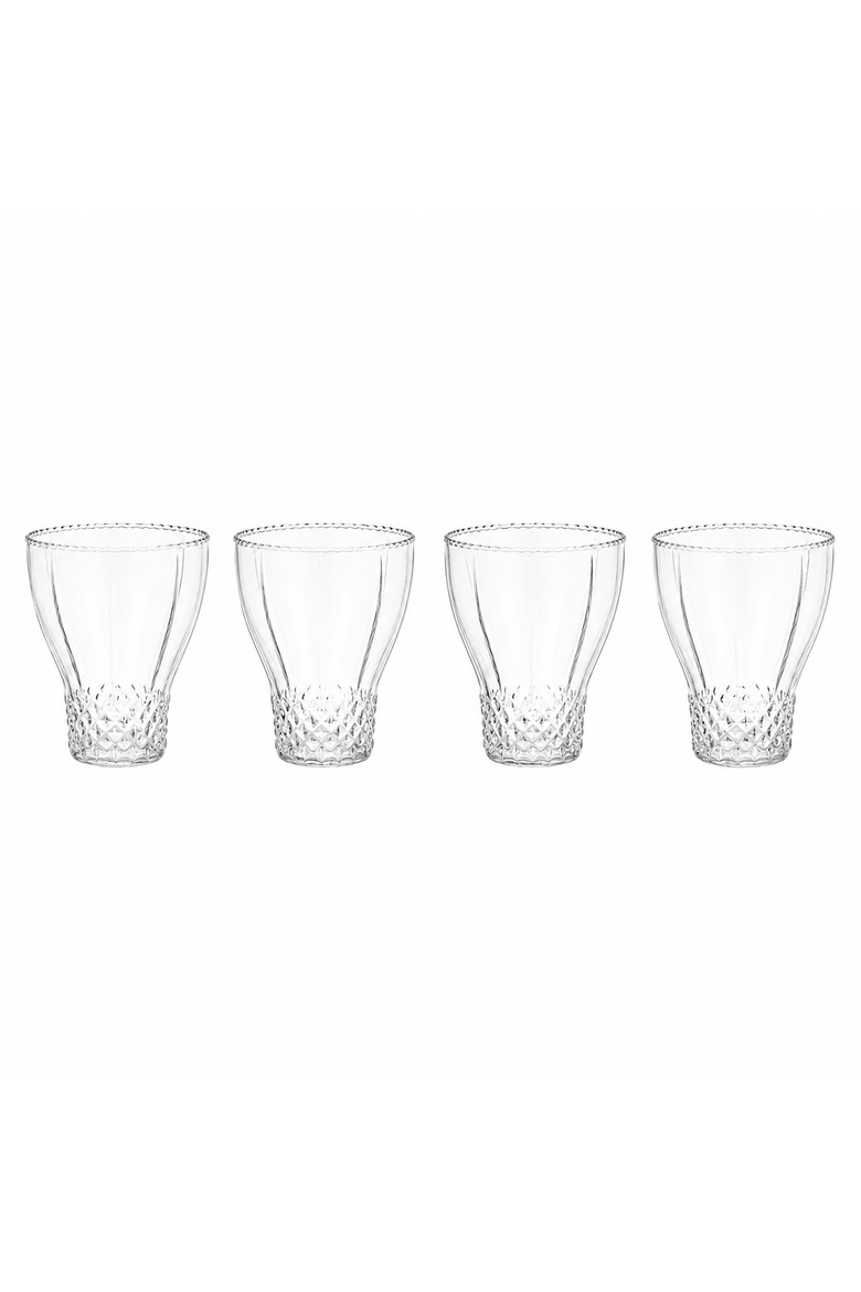 Ruffle Bell Glass - Set of 4, Main, color, Clear