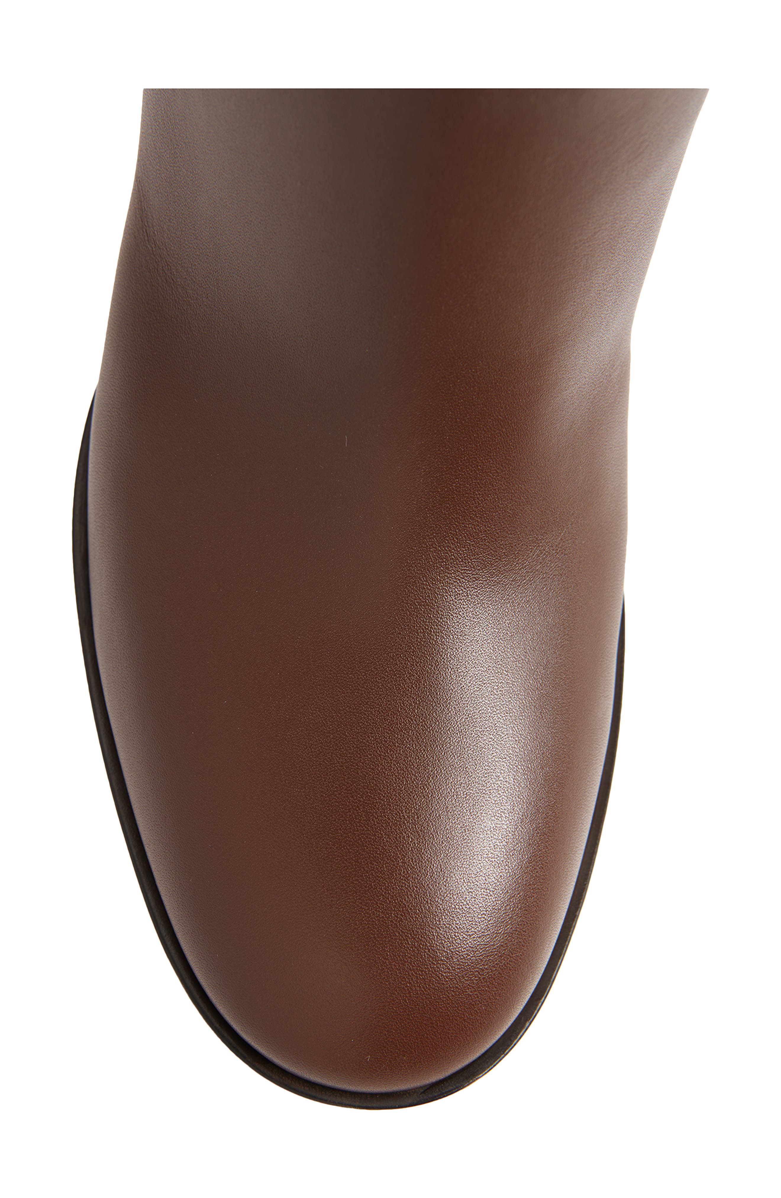 Gianvito Rossi Block Heel Tall Boot, Alternate, color, Brown