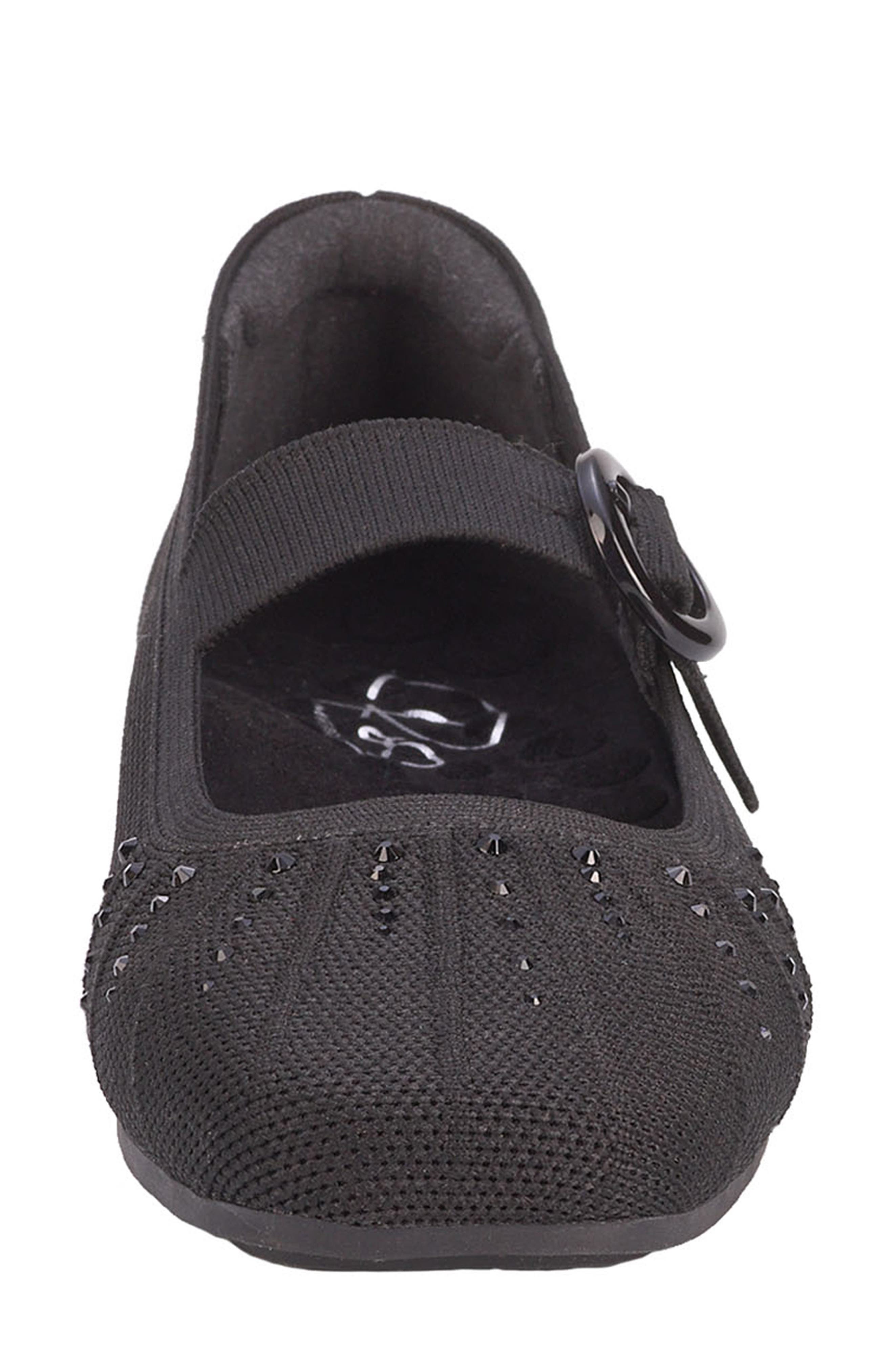 Naomi Mary Jane Flat, Alternate, color, BLACK RHINESTONE KNIT