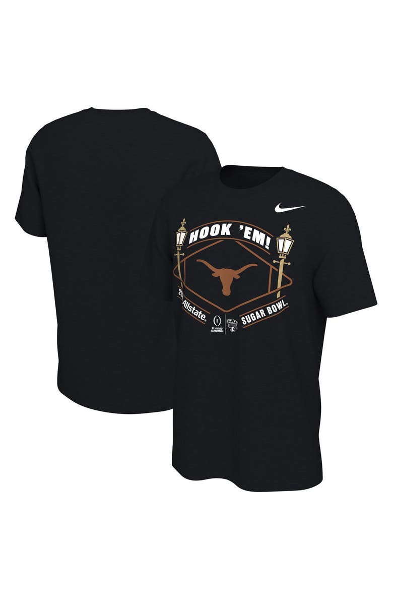 Nike Men's Nike  Black Texas Longhorns College Football Playoff 2024 Sugar Bowl T-Shirt, Alternate, color, 