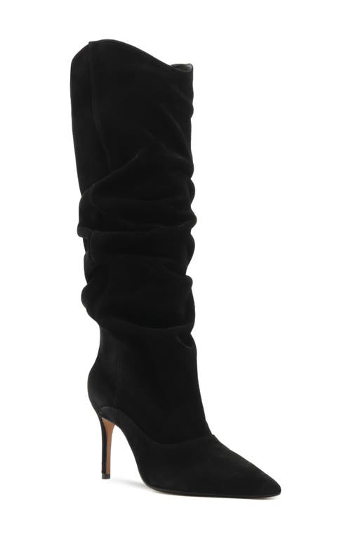 Schutz Maryana Up Slouch Pointed Toe Boot In Black