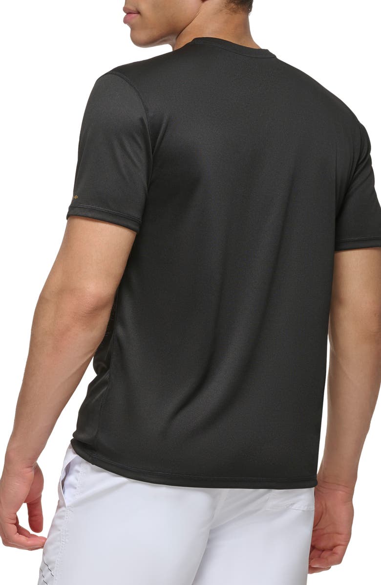 Calvin Klein Short Sleeve Moisture Wicking Top, Alternate, color, Black