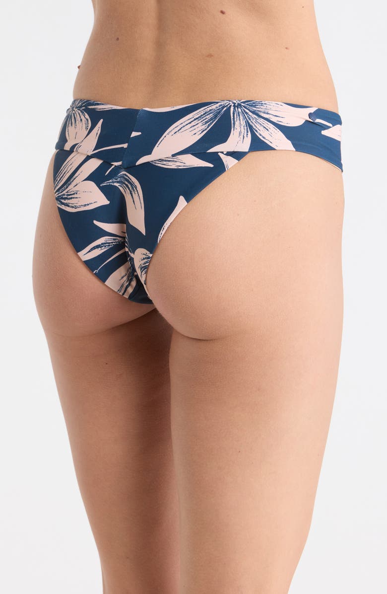 Volcom Bloom Banded V Bikini Bottoms, Alternate, color, Harbor Blue