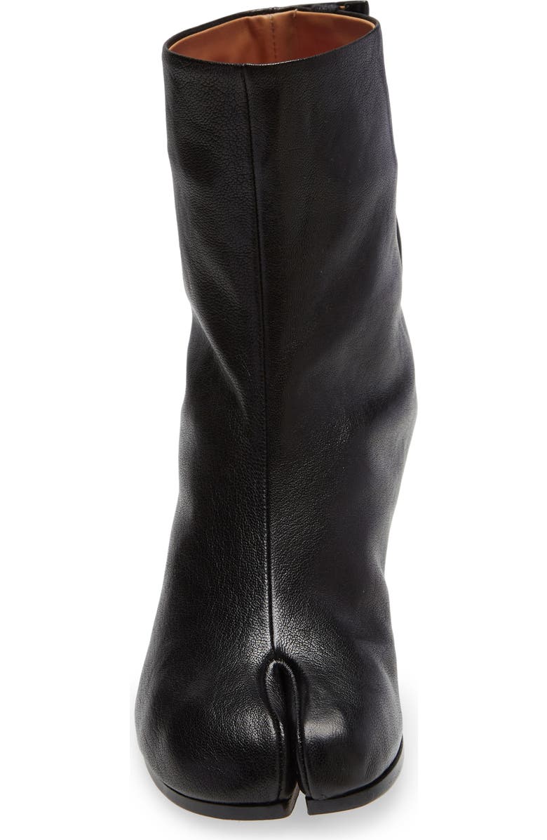 Maison Margiela Tabi Leather Boot, Alternate, color, Black