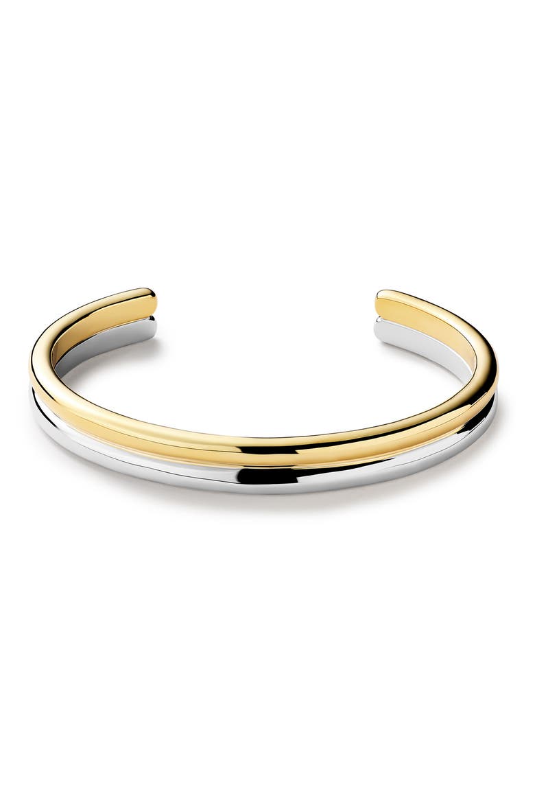 Arlo Double Twist Cuff, Main, color, GOLD / SILVER