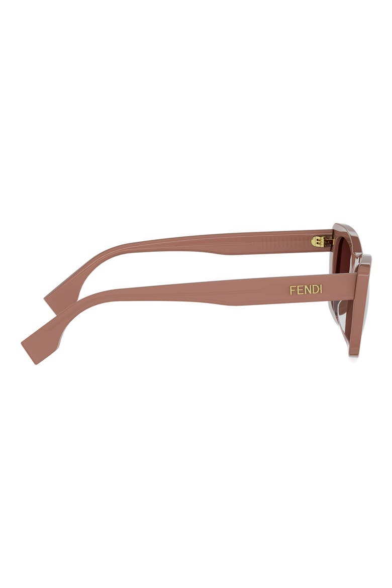 Lettering 53mm Cat Eye Sunglasses, Alternate, color, RED/ OTHER / BORDEAUX
