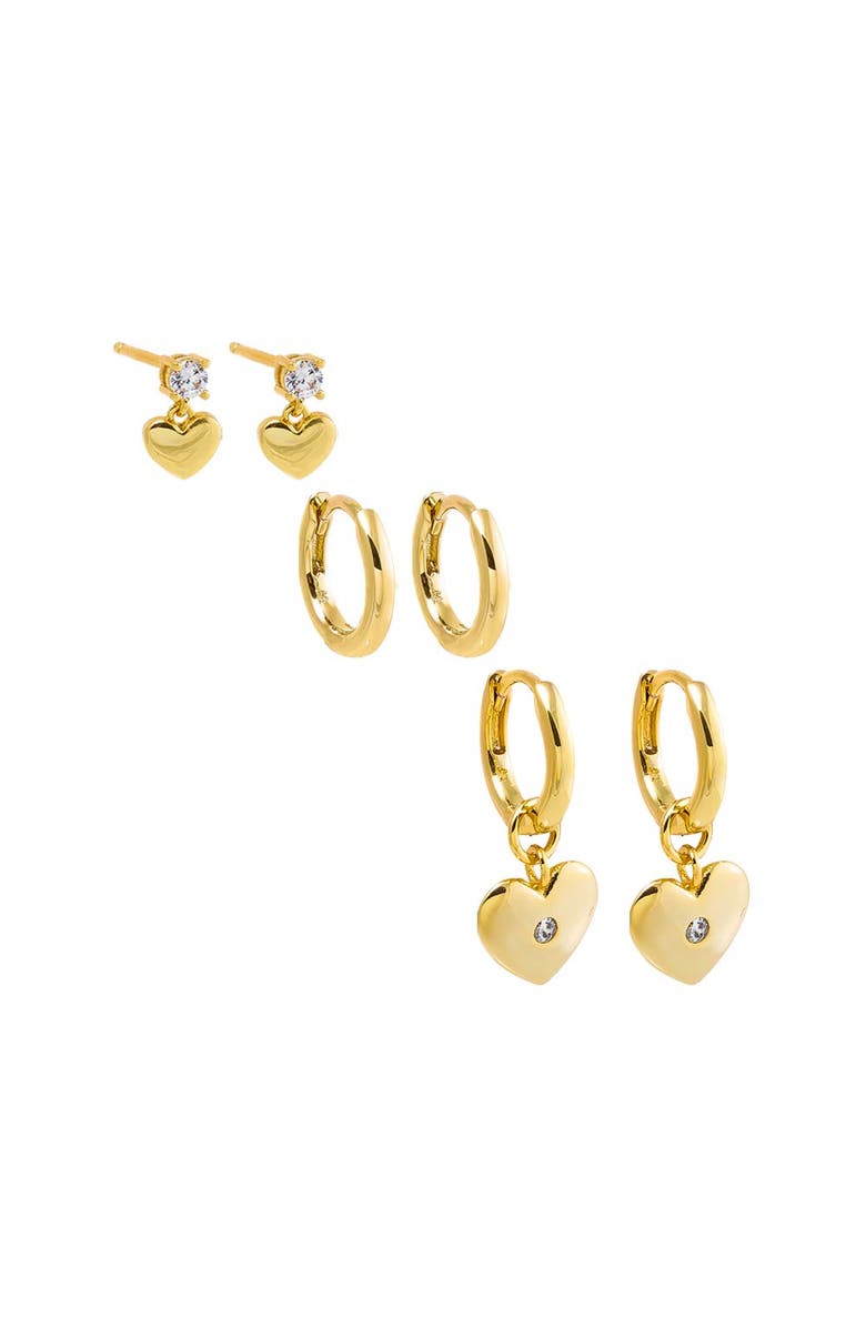 BY ADINA EDEN A Touch Of Hearts Earring Combo Set, Main, color, Gold