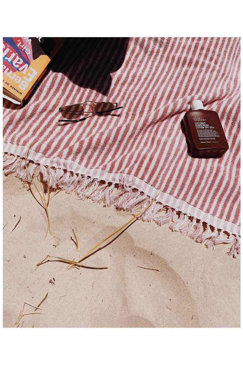The Beach Towel, Alternate, color, LAURENS PINK STRIPE