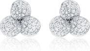 SUZY LEVIAN Pavé Cubic Zirconia Mini Flower Stud Earrings