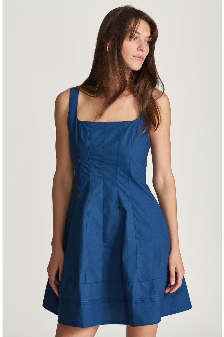 Peony Fit & Flare Minidress, Alternate, color, NAVY PEONY
