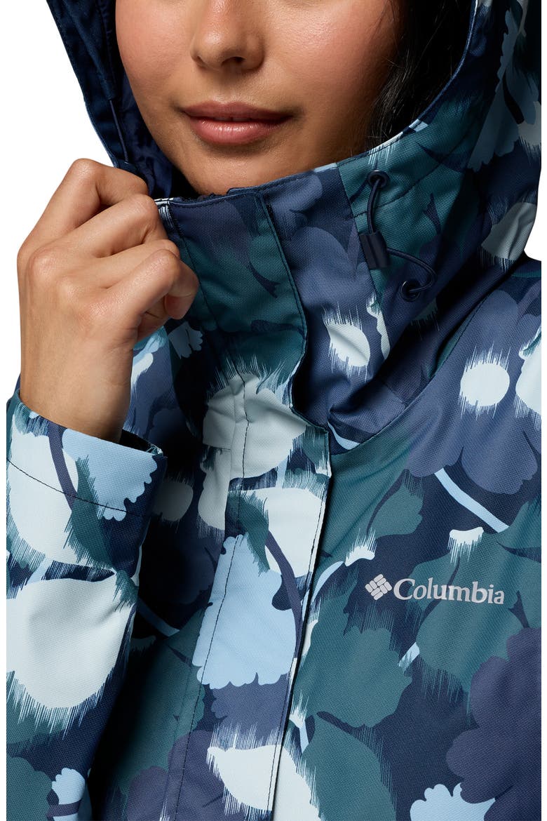 Hikebound Waterproof Hooded Rain Jacket, Alternate, color, COLLEGIATE NAVY IKAT