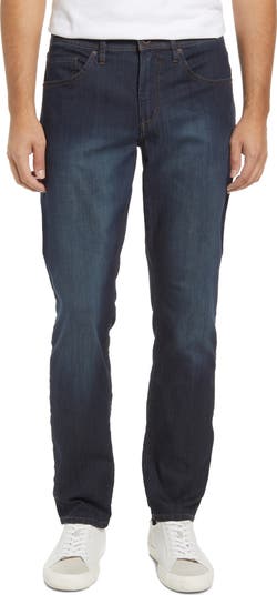 Pantalon en Jeans Homme Coupe Droite Stretch Jean Business Effet Délavé Tissu Confortalbe Bleu