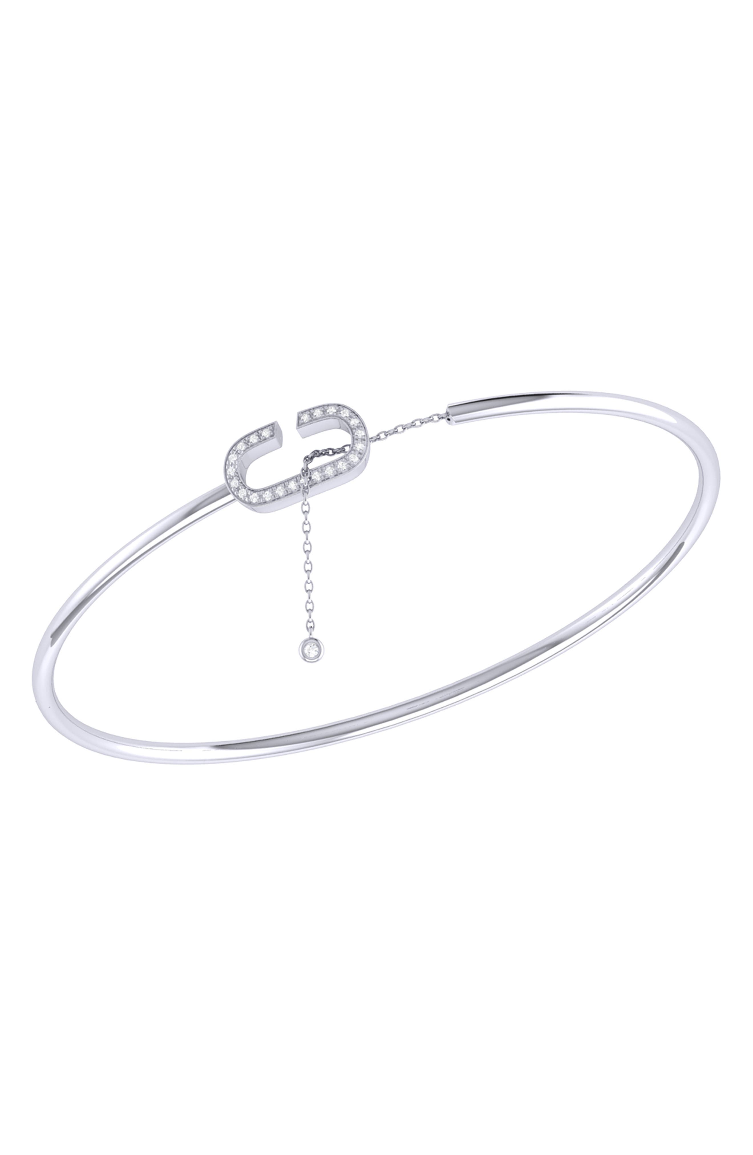 Ceclia 'C' Diamond Cuff Bracelet