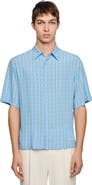 SANDRO Link print loose-fit shirt