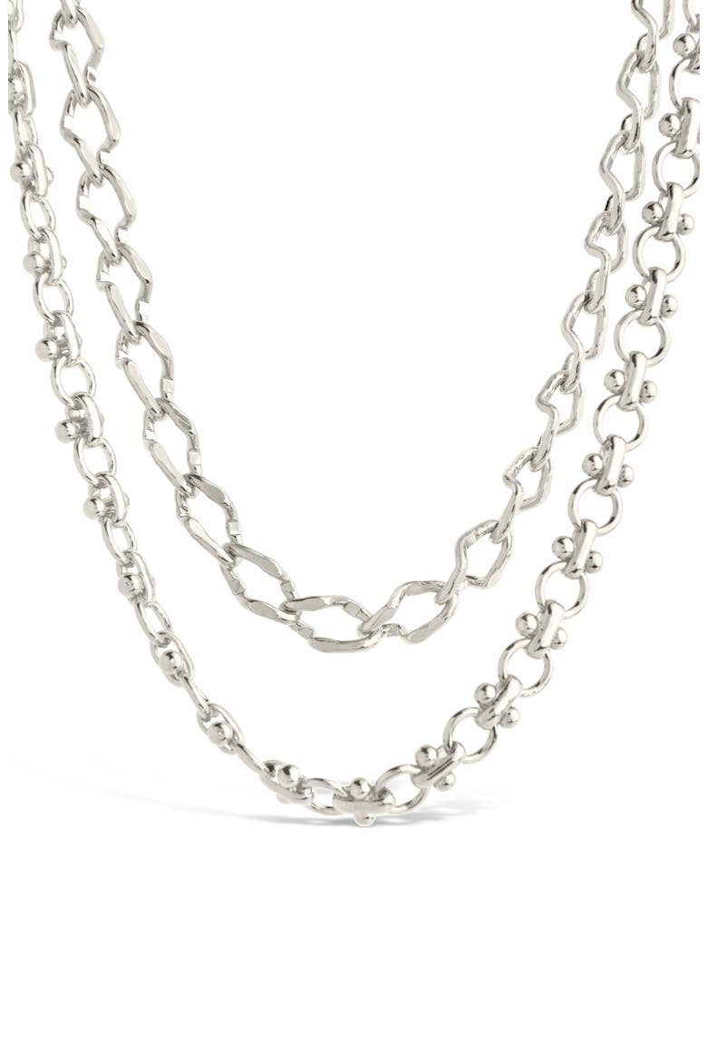 Selena Layered Necklace, Alternate, color, SILVER