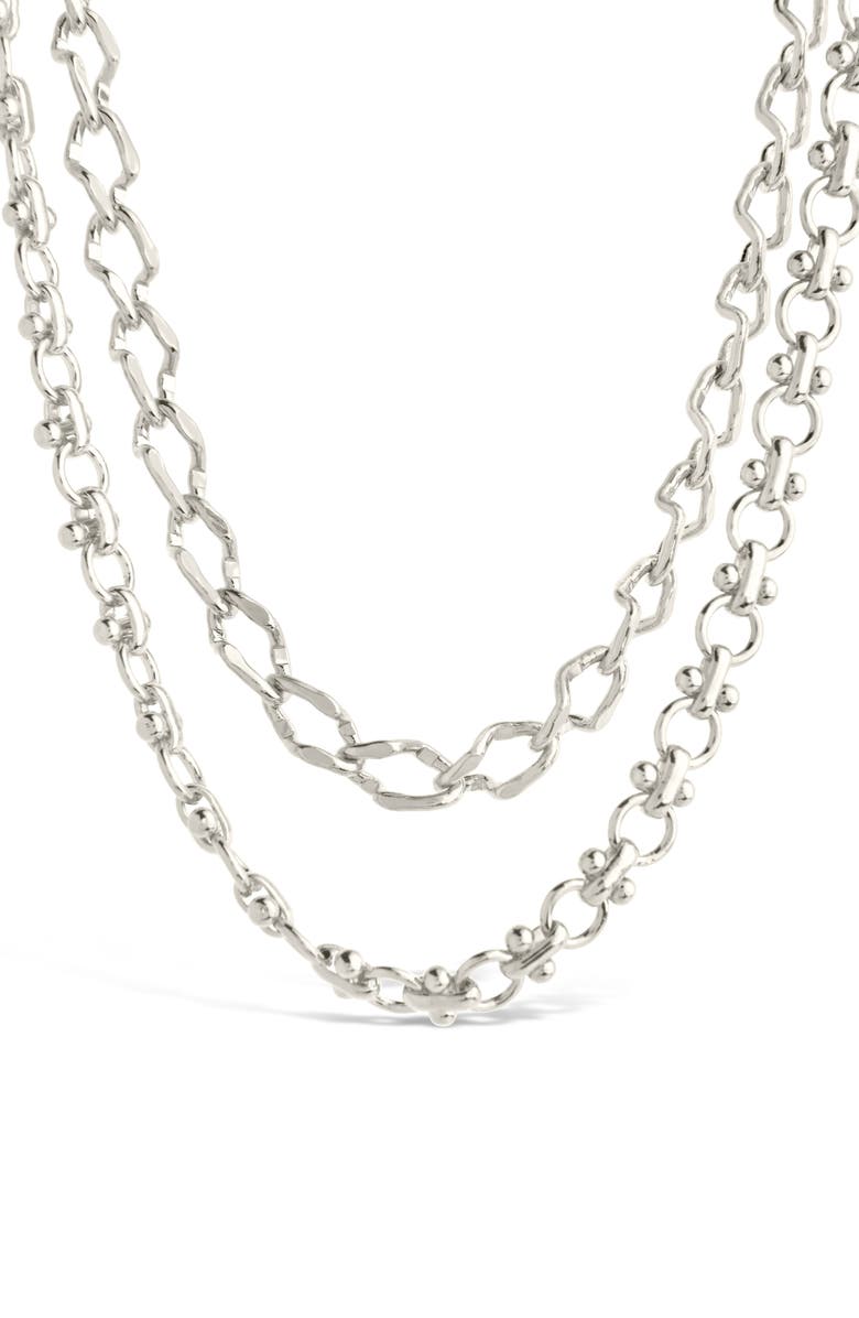 Sterling Forever Selena Layered Necklace, Alternate, color, Silver