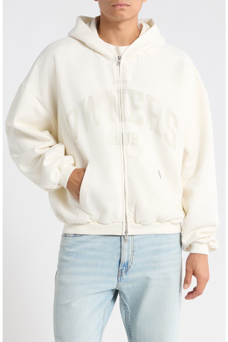 Owners Club Zip Hoodie, Alternate, color, CHALK