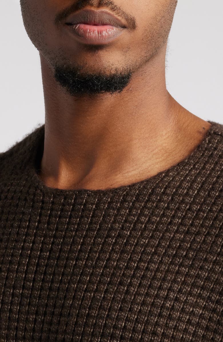 Fear of God Essentials Heavyweight Waffle Crewneck Sweater, Alternate, color, 