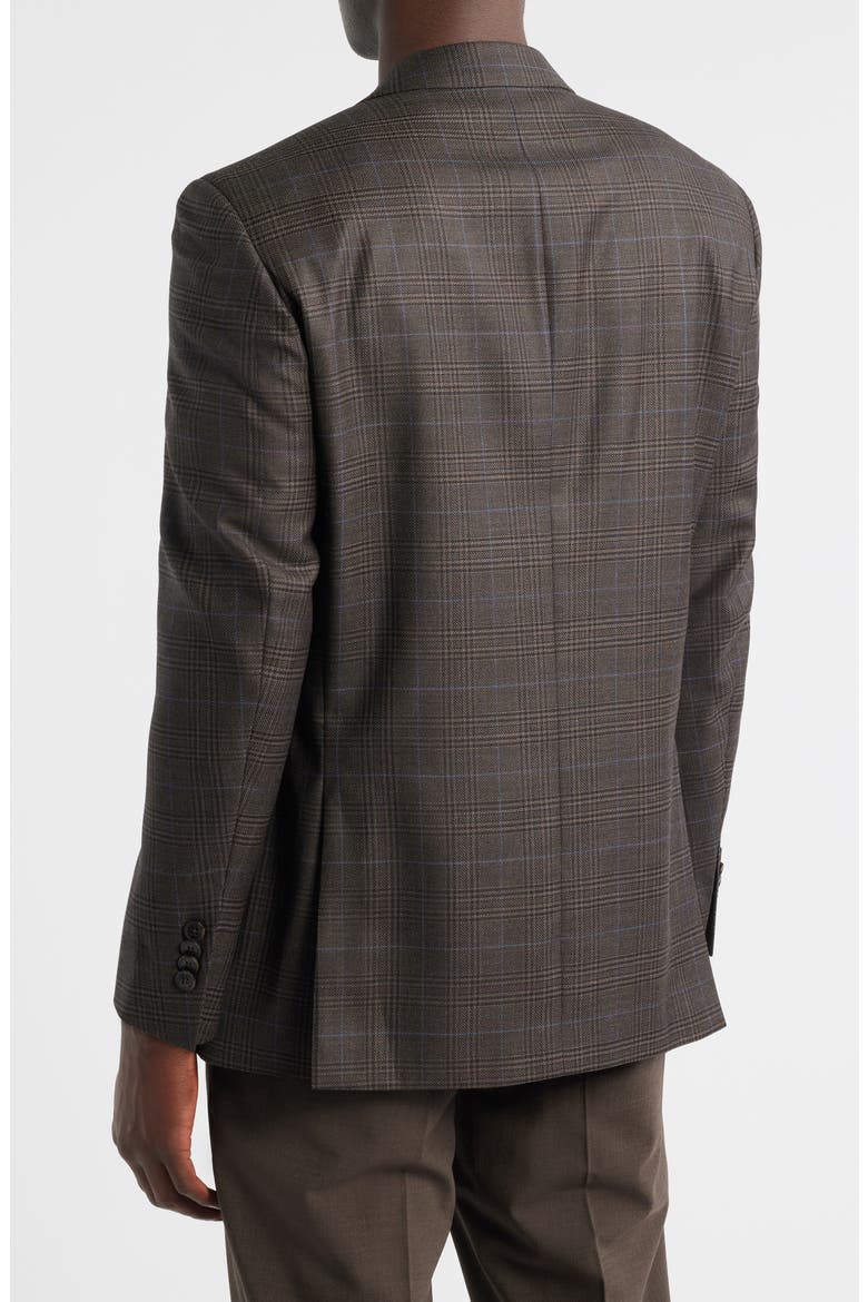 Flynn Classic Fit Brown Plaid Wool Sport Coat, Alternate, color, BROWN