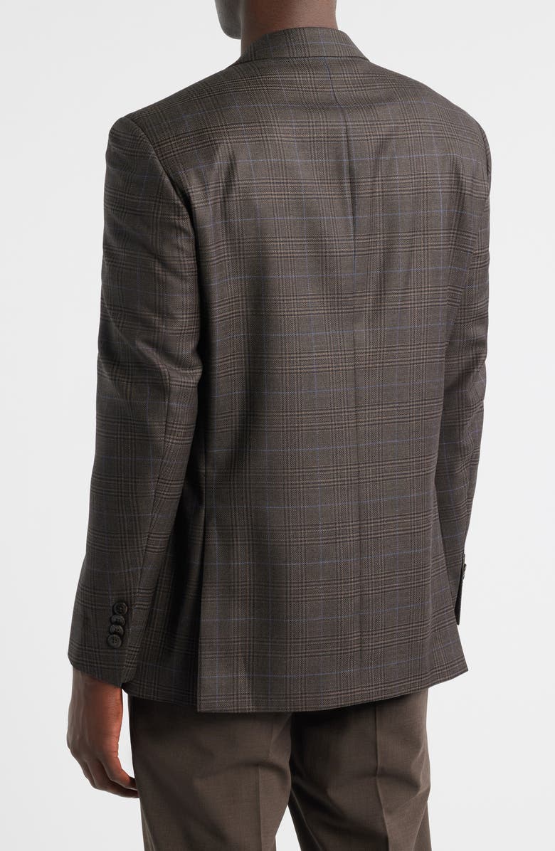 Peter Millar Flynn Classic Fit Brown Plaid Wool Sport Coat, Alternate, color, Brown