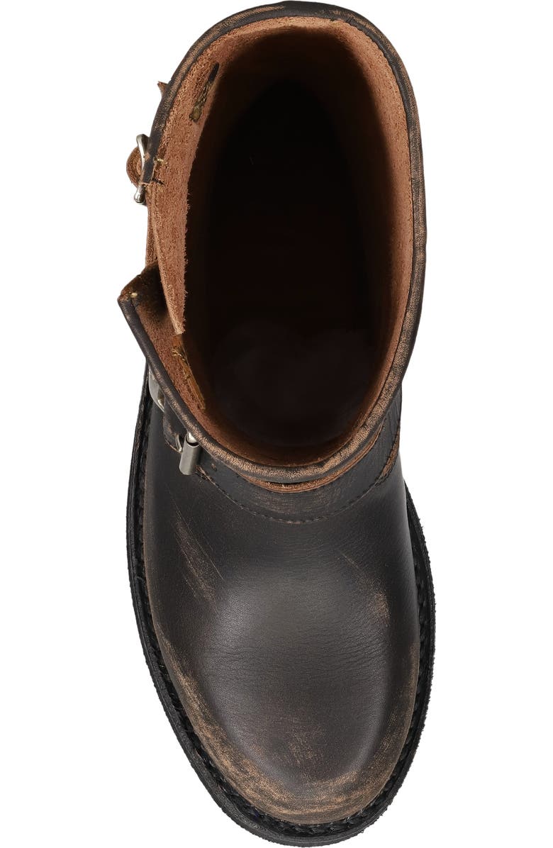 Frye Viv Short Engineer Boot, Alternate, color, Distressed Black