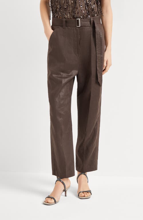 Brunello Cucinelli Ergonomic Chino Trousers In Chocolate
