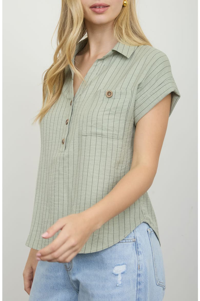 Stripe Pocket Shirt, Alternate, color, LIGHT OLIVE