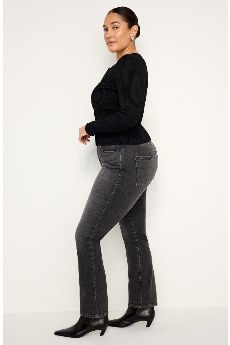 Good Legs Split Pocket Ankle Straight Leg Jeans, Alternate, color, BLACK266