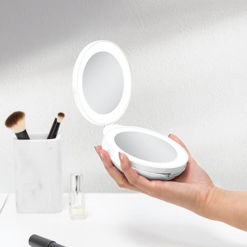 Zadro Lighted Travel Mirror With Magnification & Folding-to-compact