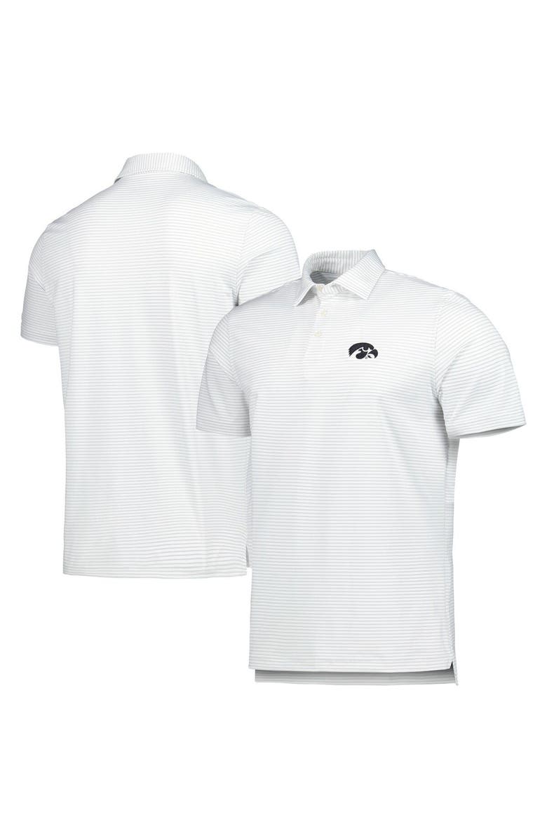 vineyard vines Men's Vineyard Vines White Iowa Hawkeyes Bradley Stripe Sankaty Polo, Alternate, color,
