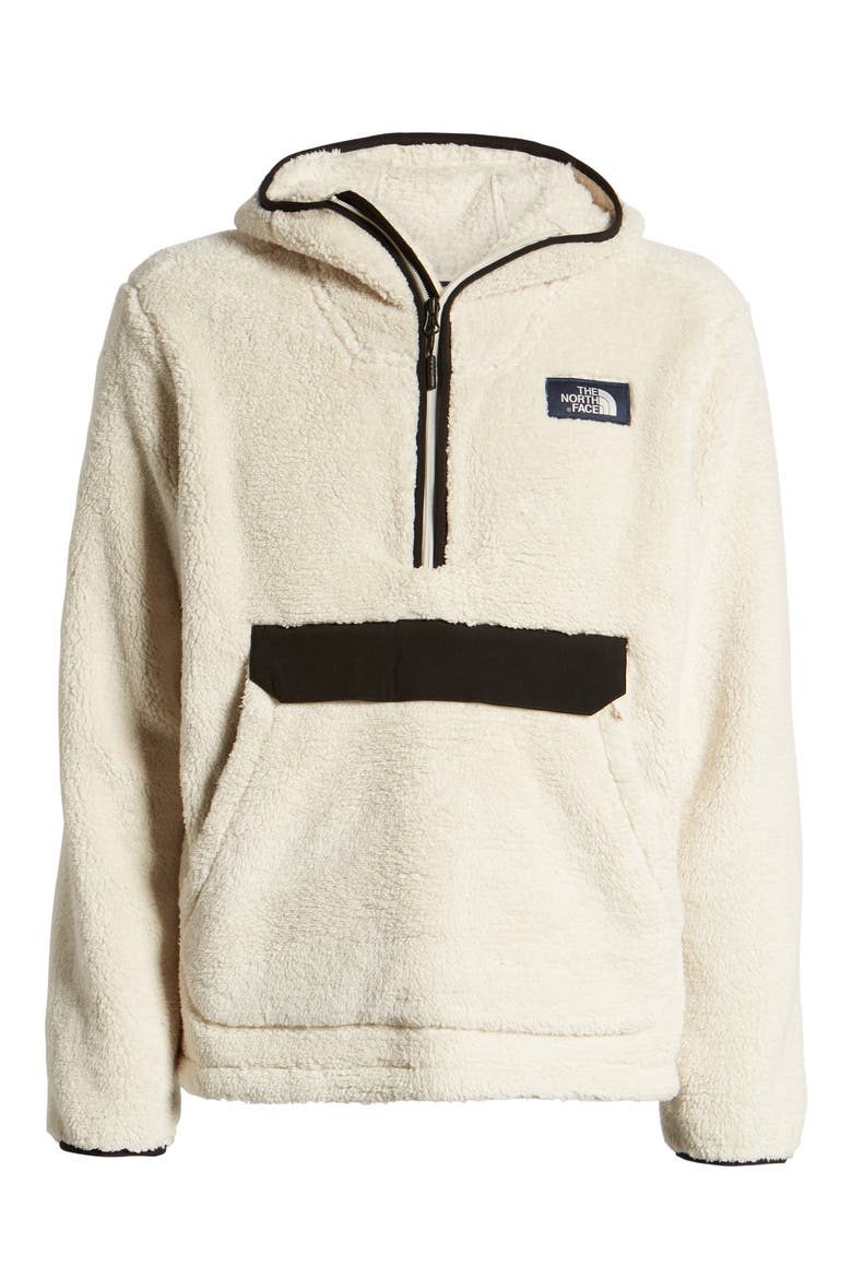 Campshire Anorak Fleece Jacket, Alternate, color, VINTAGE WHITE/ TNF BLACK