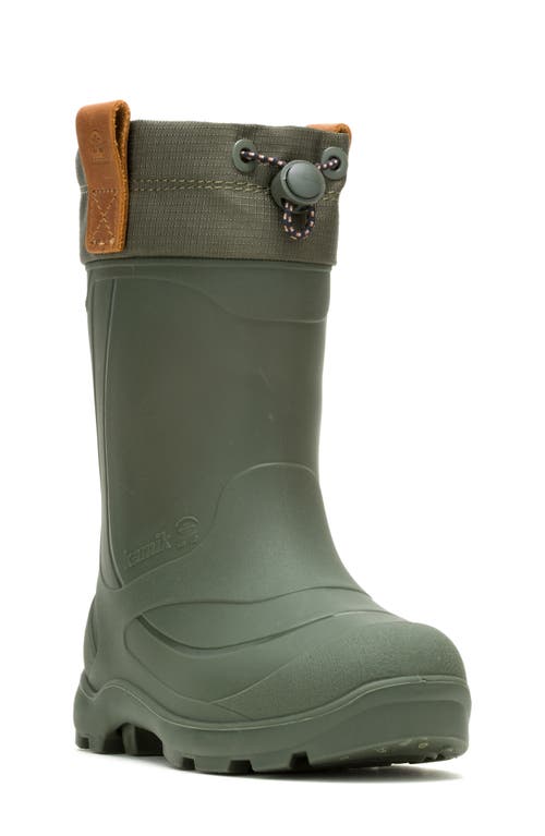 Kamik Kids' Tundra Jr. Waterproof Snow Boot in Khaki 