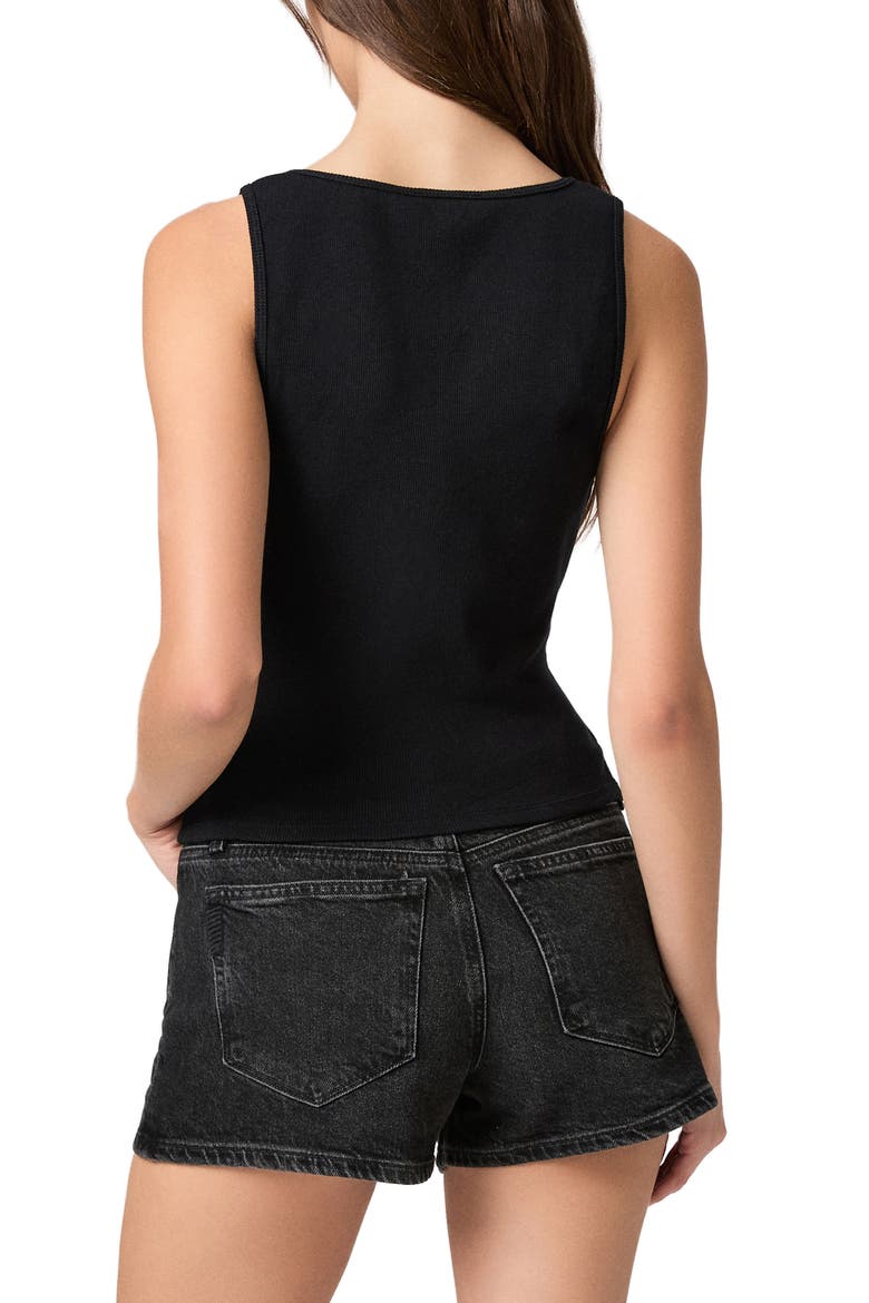 Bali Stretch Cotton Tank, Alternate, color, BLACK