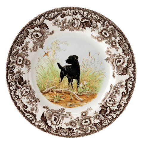 Woodland Hunting Dogs 10.5" Dinner Plate