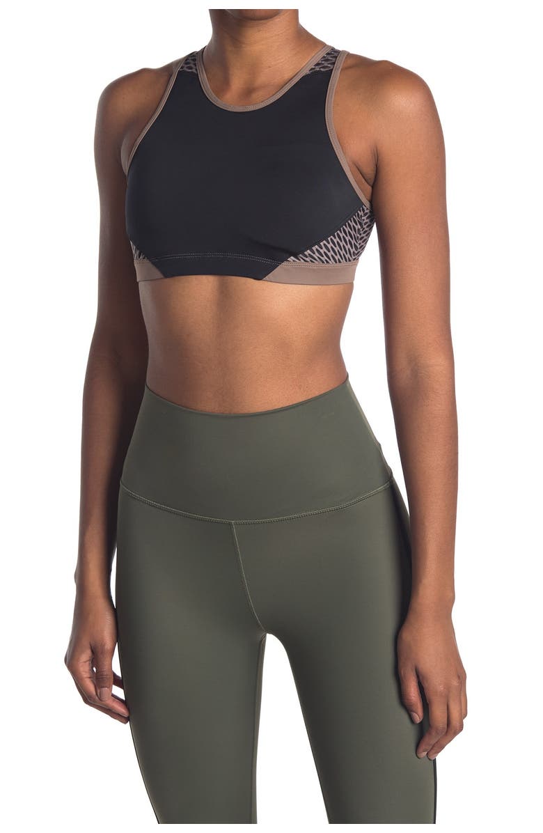 WEAR IT TO HEART 2.0 Mesh Panel High Neck Sports Bra, Main, color, 