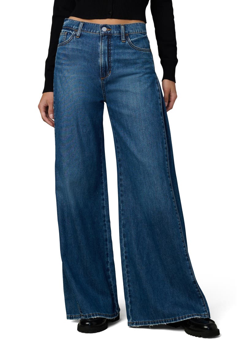 The Side Pleat High Waist Wide Leg Jeans, Main, color, CHERISHED