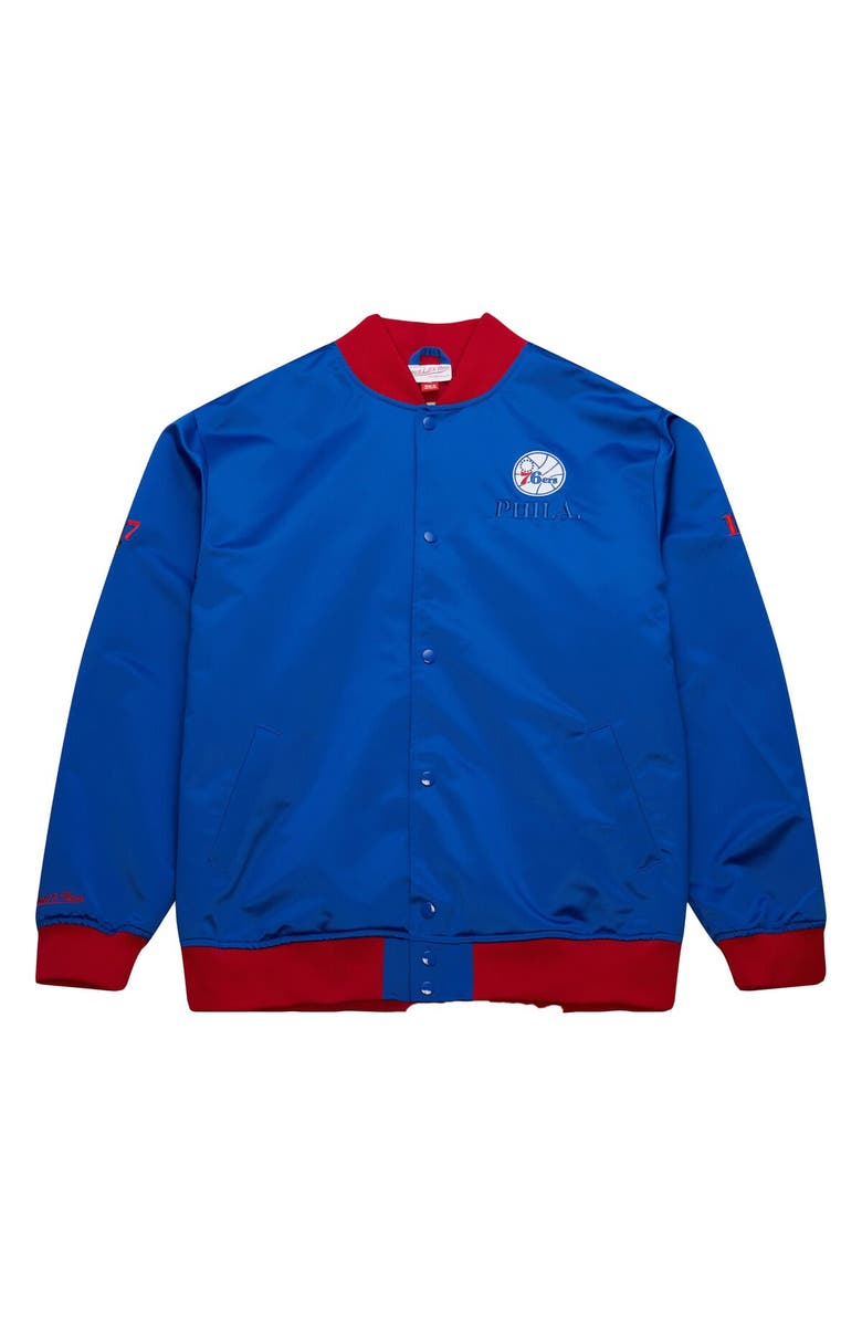 Mitchell & Ness Men's Mitchell & Ness Royal Philadelphia 76ers Hardwood Classics Team OG 3.0 Lightweight Satin Full-Snap Jacket, Alternate, color, Royal