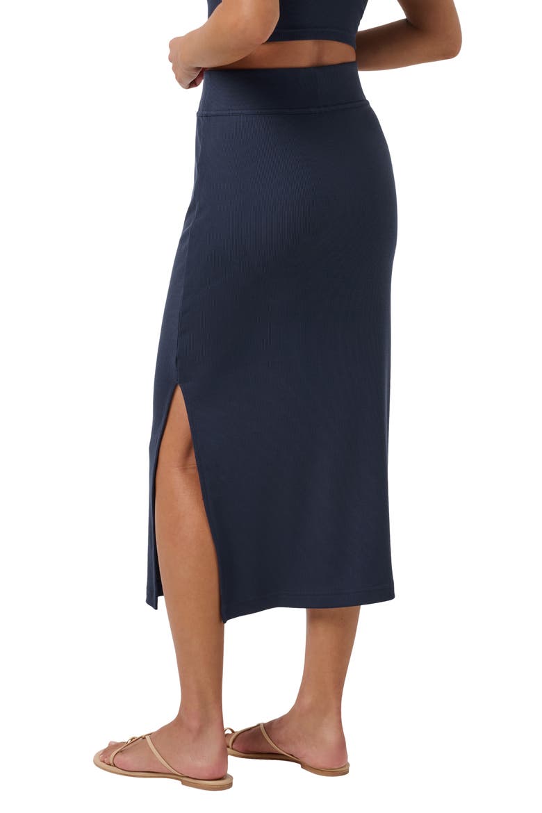 Cloud Rib Midi Skirt, Alternate, color, NAVY BLAZER