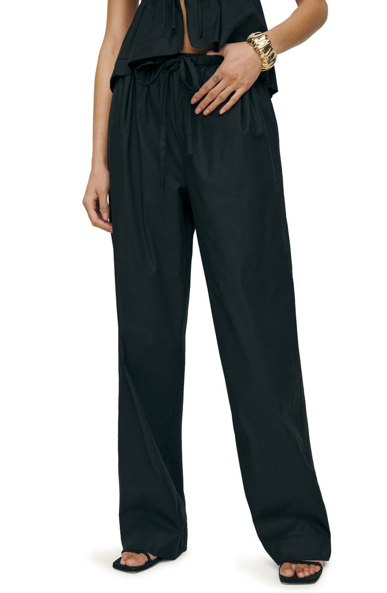 Reformation Micah Tie Waist Wide Leg Pants, Main, color,