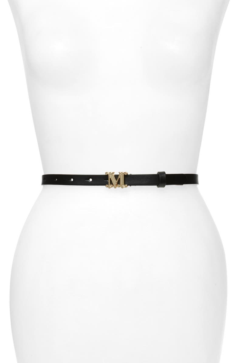 Max Mara Verres Monogram Leather Belt, Main, color,