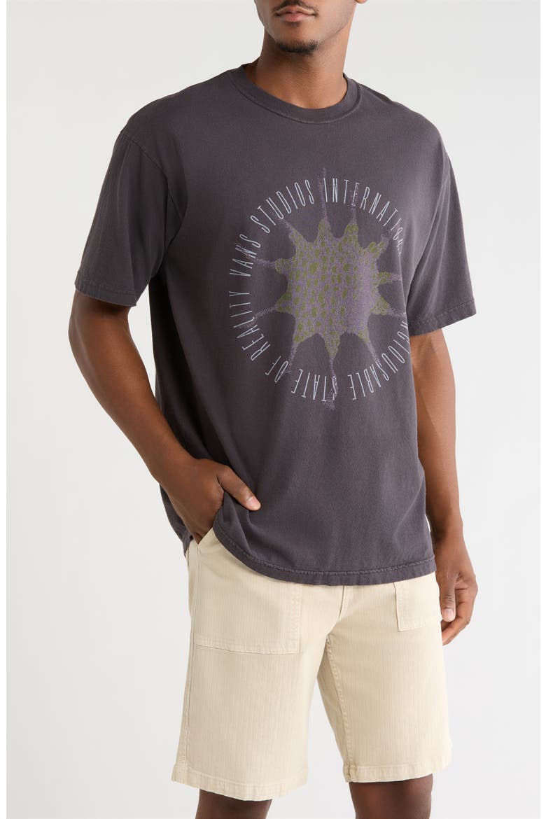 Simulation Graphic T-Shirt, Main, color, FADED BLACK