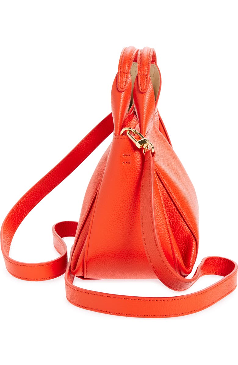 Ree Projects Mini Avy Pebbled Leather Top Handle Bag, Alternate, color, Flame
