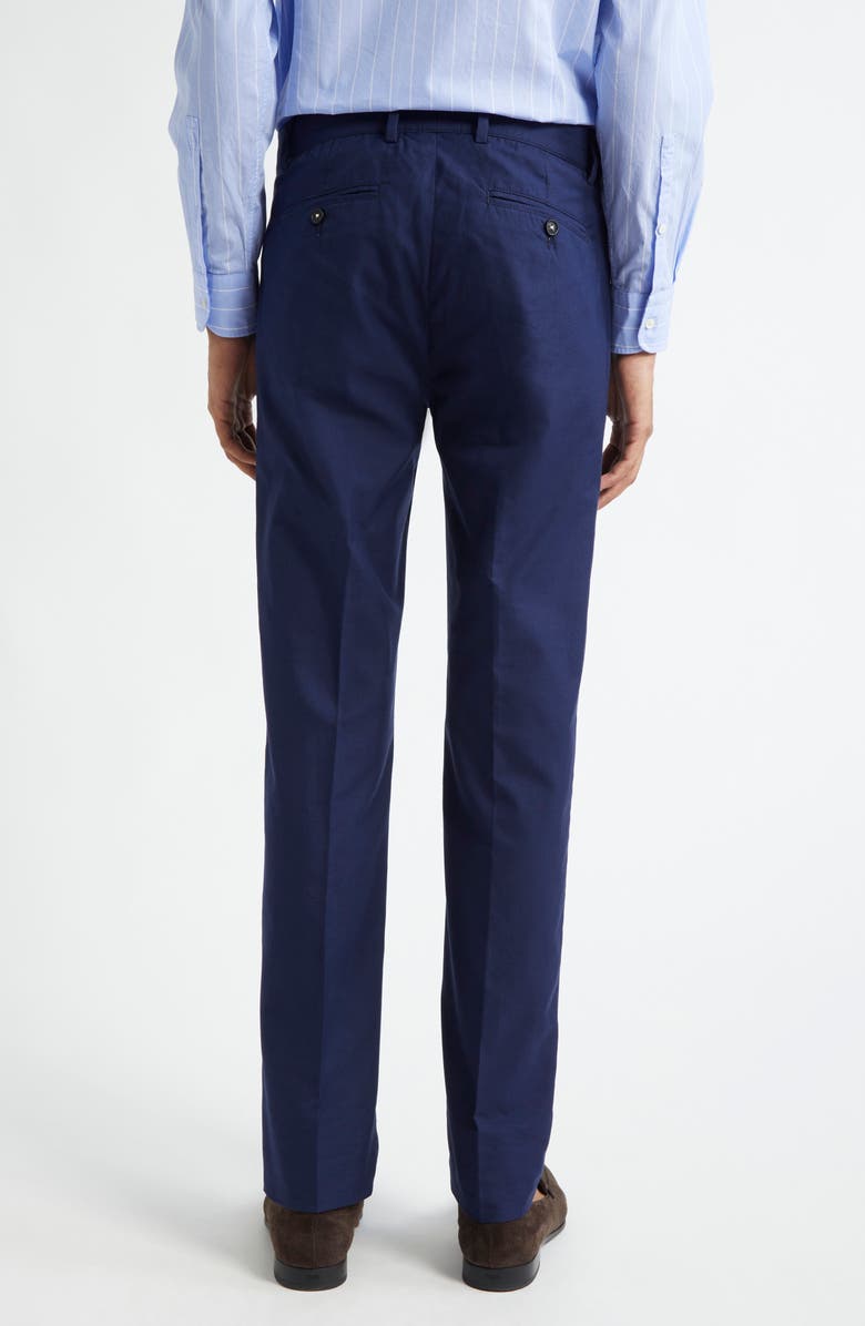 Massimo Alba Slim Fit Flat Front Pants, Alternate, color, Dark Blue