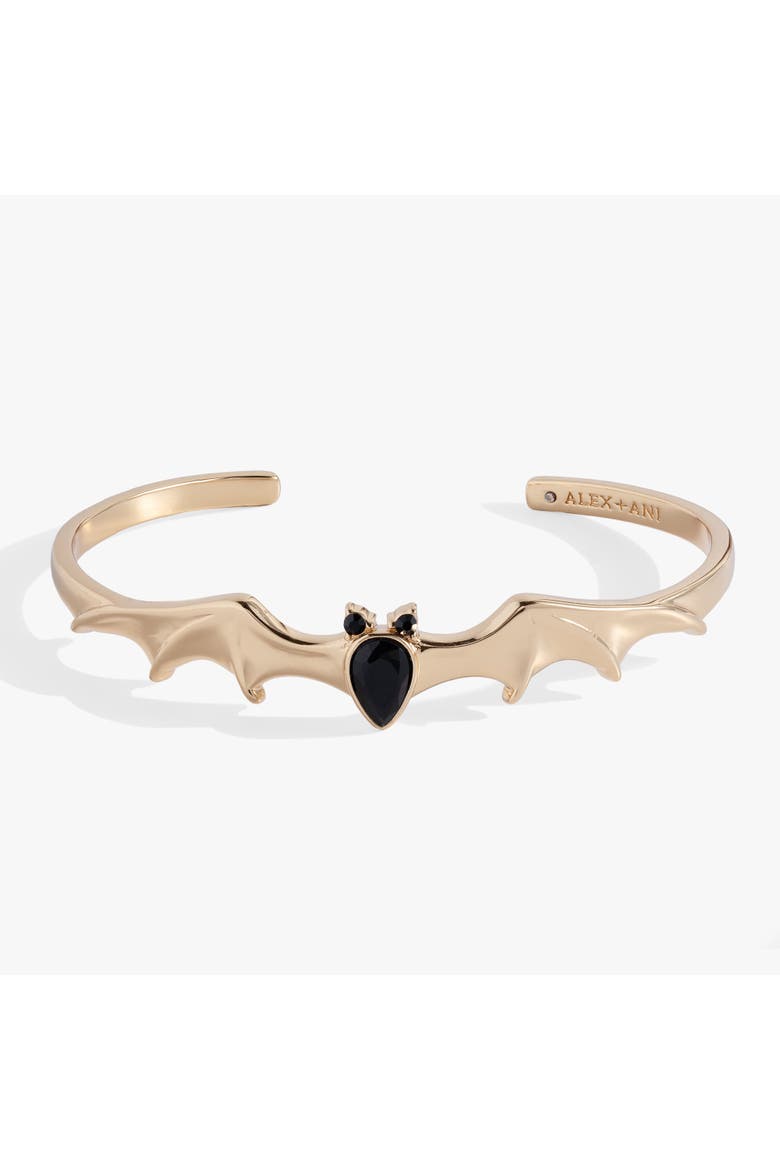 Crystal Bat Cuff, Main, color, Gold