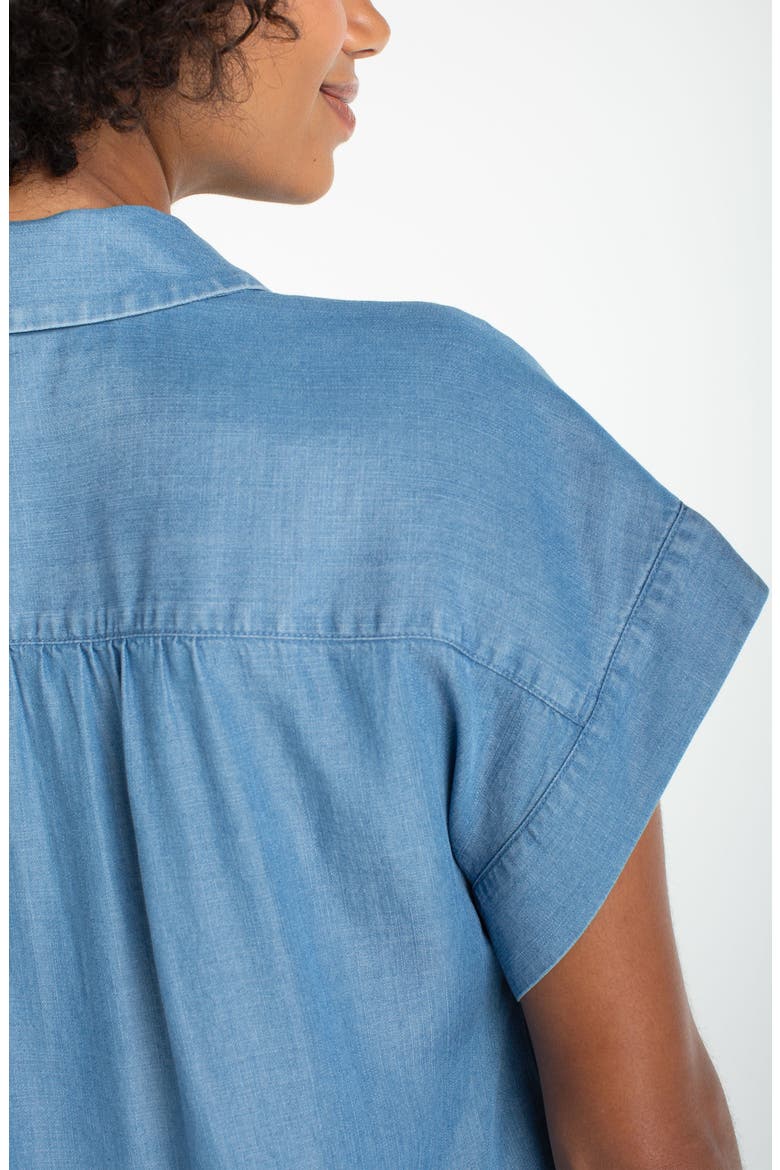 Popover Chambray Top, Alternate, color, SUNLIT BLUE