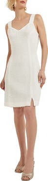Misook Eyelash Bouclé Sheath Dress